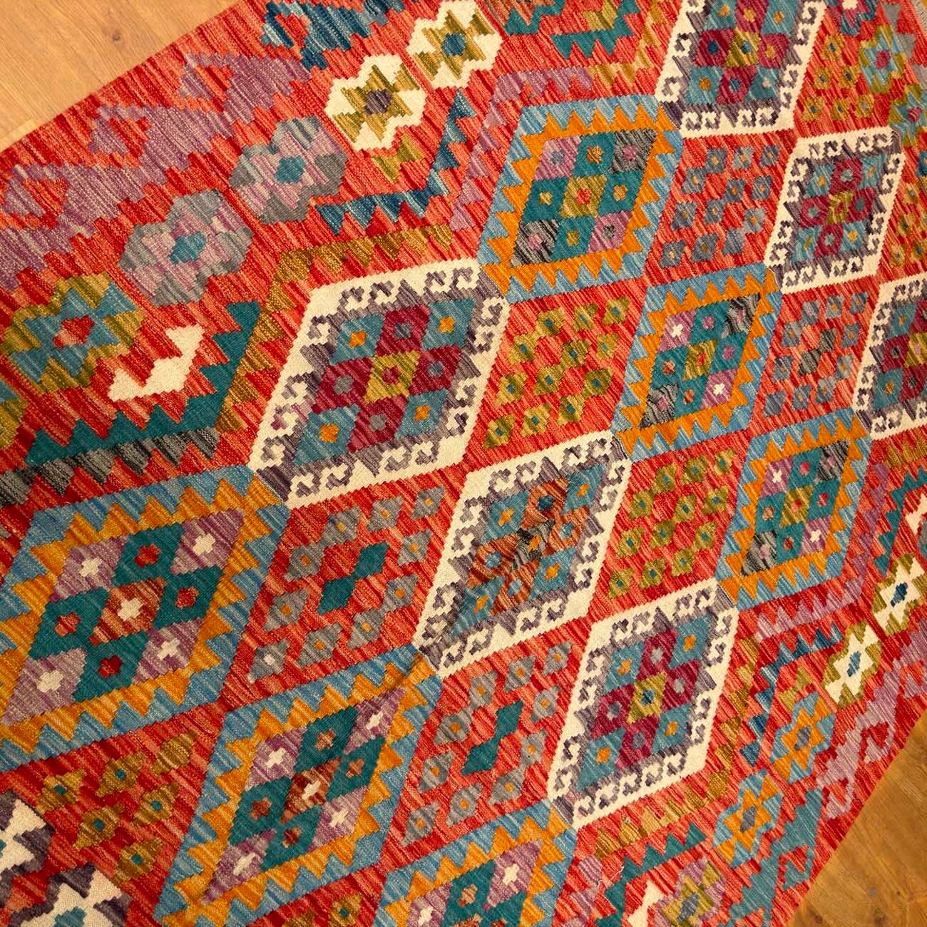 El Dokuma Anadolu Desenli Yün Kilim (175x235 cm) - Görsel 2