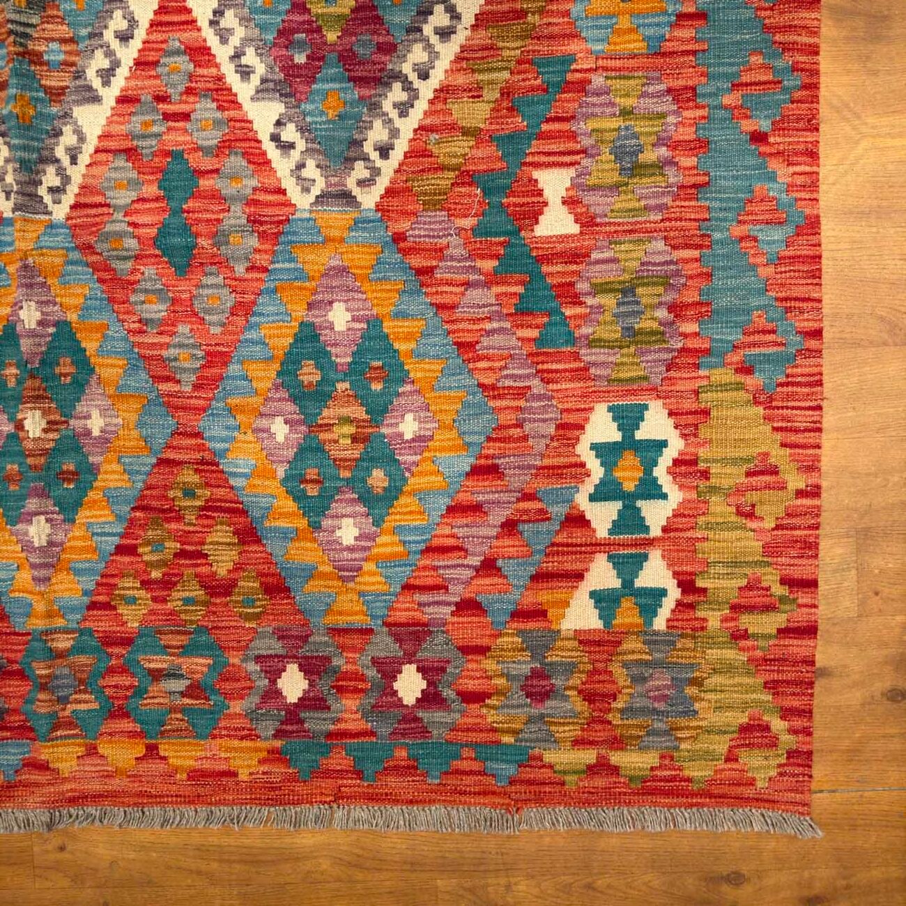 El Dokuma Anadolu Desenli Yün Kilim (175x235 cm) - Görsel 4