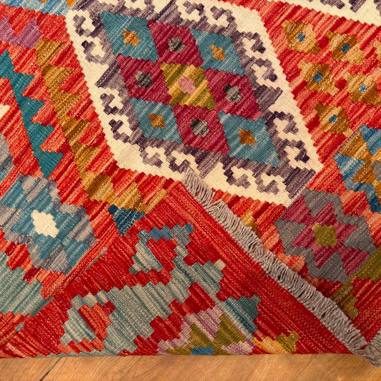El Dokuma Anadolu Desenli Yün Kilim (175x235 cm) - Görsel 6