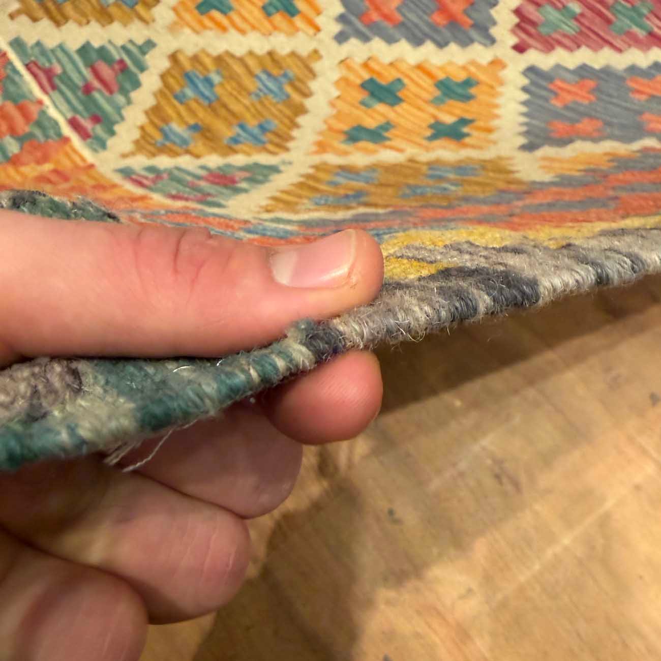 El Dokuma Anadolu Desenli Yün Kilim (150x200 cm) - Görsel 6