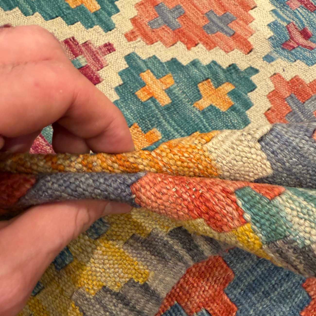 El Dokuma Anadolu Desenli Yün Kilim (150x200 cm) - Görsel 7