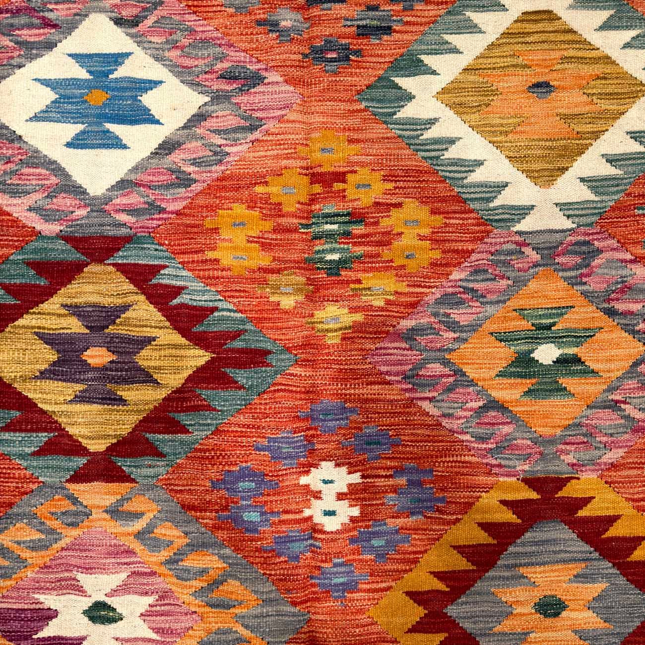 El Dokuma Anadolu Desenli Yün Kilim (150x195 cm) - Görsel 3