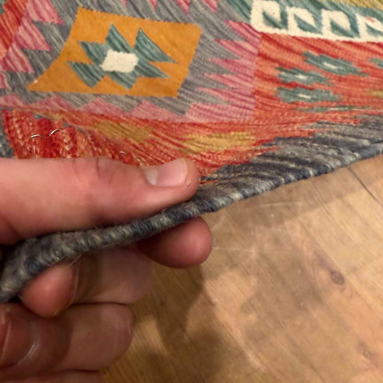 El Dokuma Anadolu Desenli Yün Kilim (150x195 cm) - Görsel 7