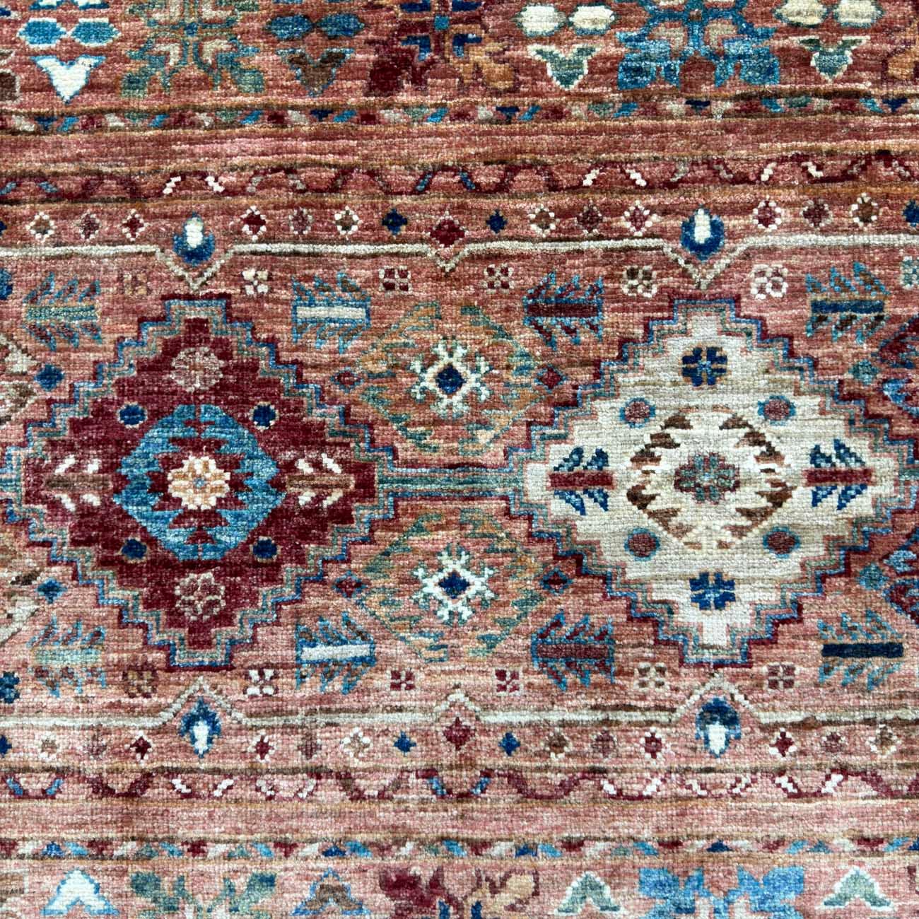 El Dokuma Somon Rengi Horcin Yün Halı (165x240 cm) - Görsel 2