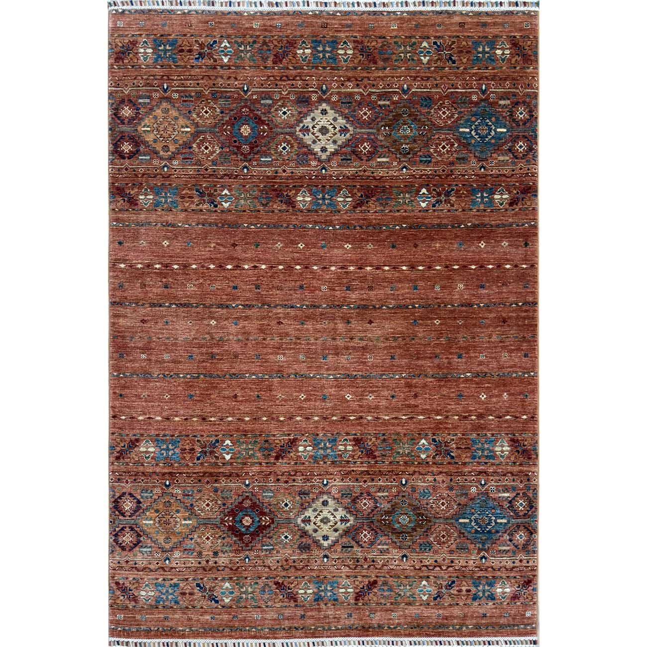 El Dokuma Somon Rengi Horcin Yün Halı (165x240 cm)