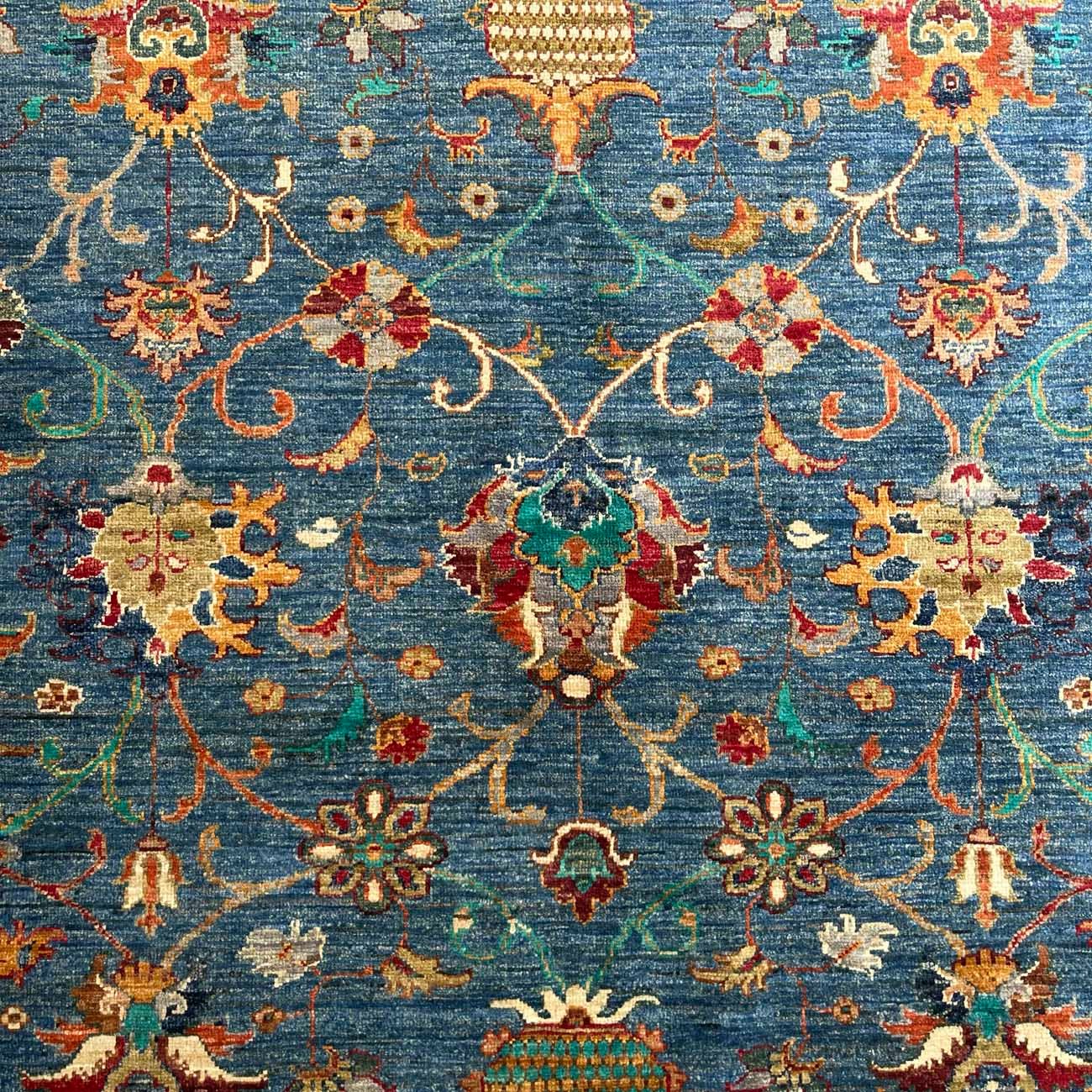 El Dokuma Mavi Sultani Yün Halı (205x300 cm) - Görsel 2