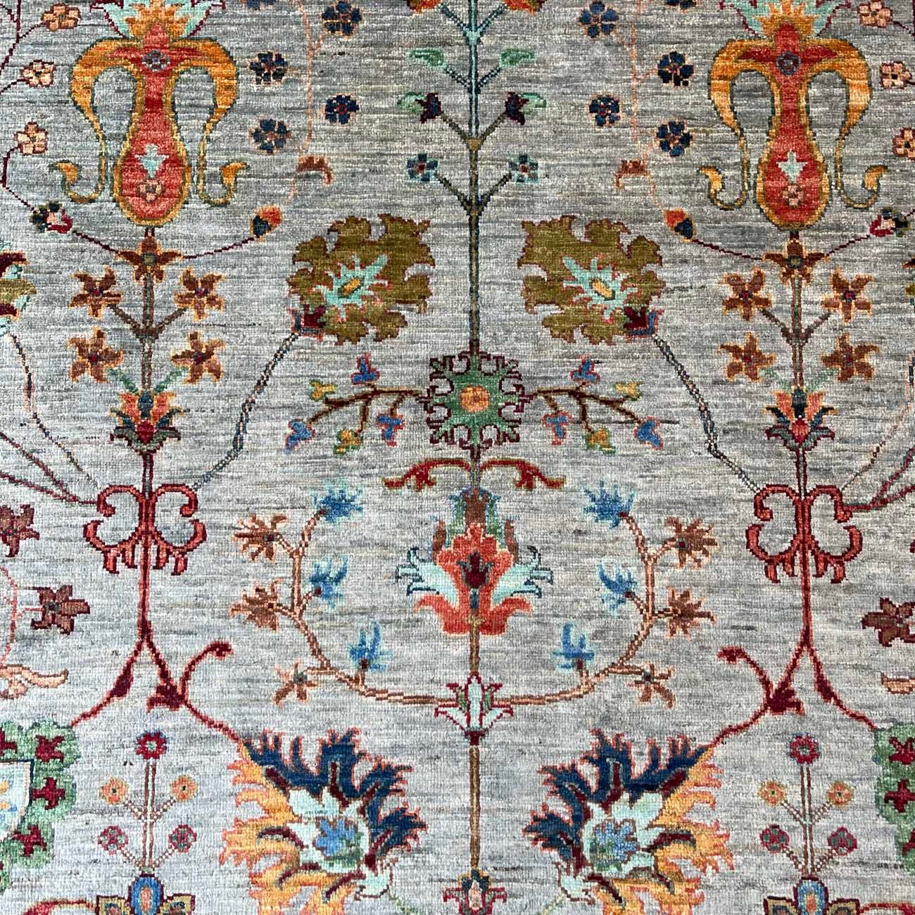 El Dokuma Açık Mavi Sultani Yün Halı (210x300 cm) - Görsel 2
