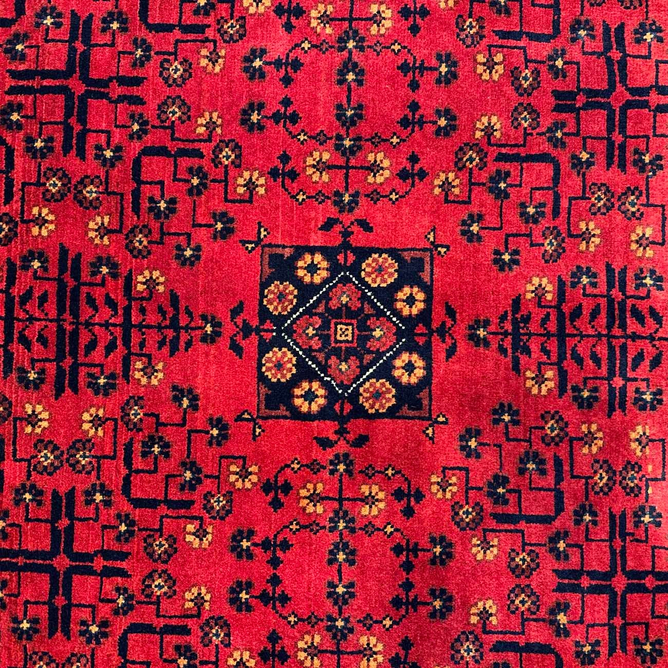 El Dokuma Kırmızı Türkmen Yün Halı (175x240 cm) - Görsel 2