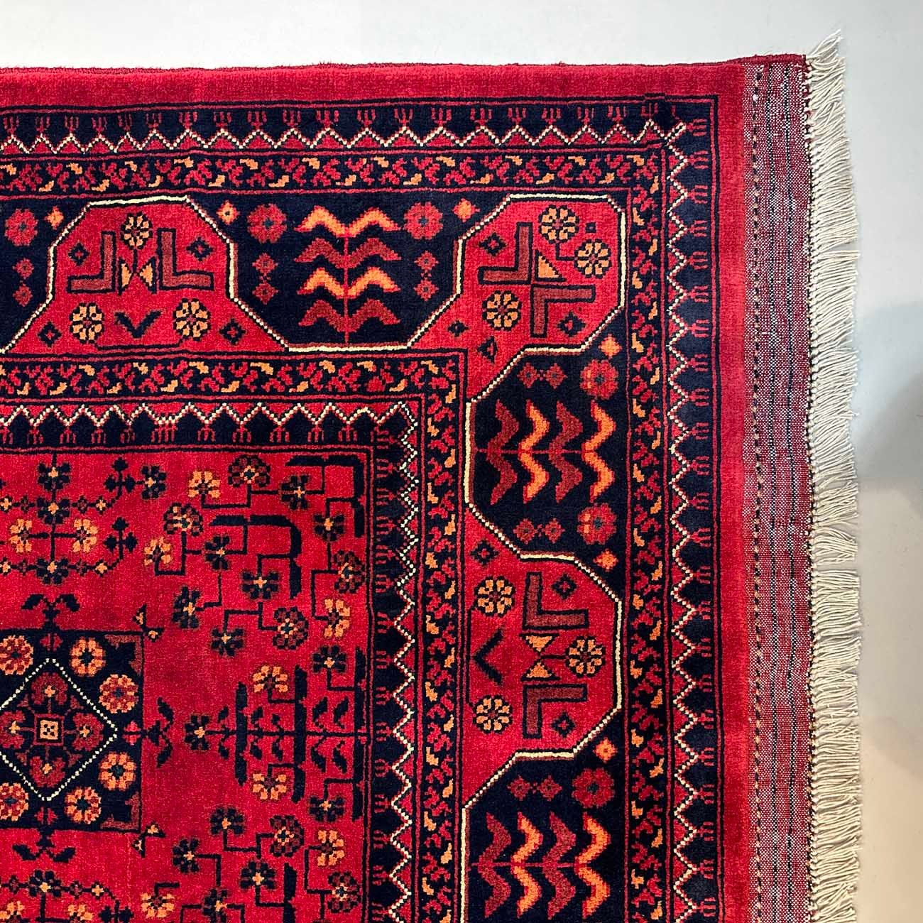 El Dokuma Kırmızı Türkmen Yün Halı (175x240 cm) - Görsel 3