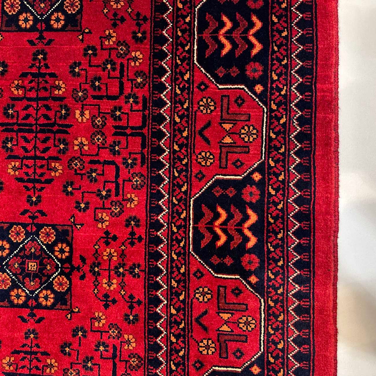 El Dokuma Kırmızı Türkmen Yün Halı (175x240 cm) - Görsel 8