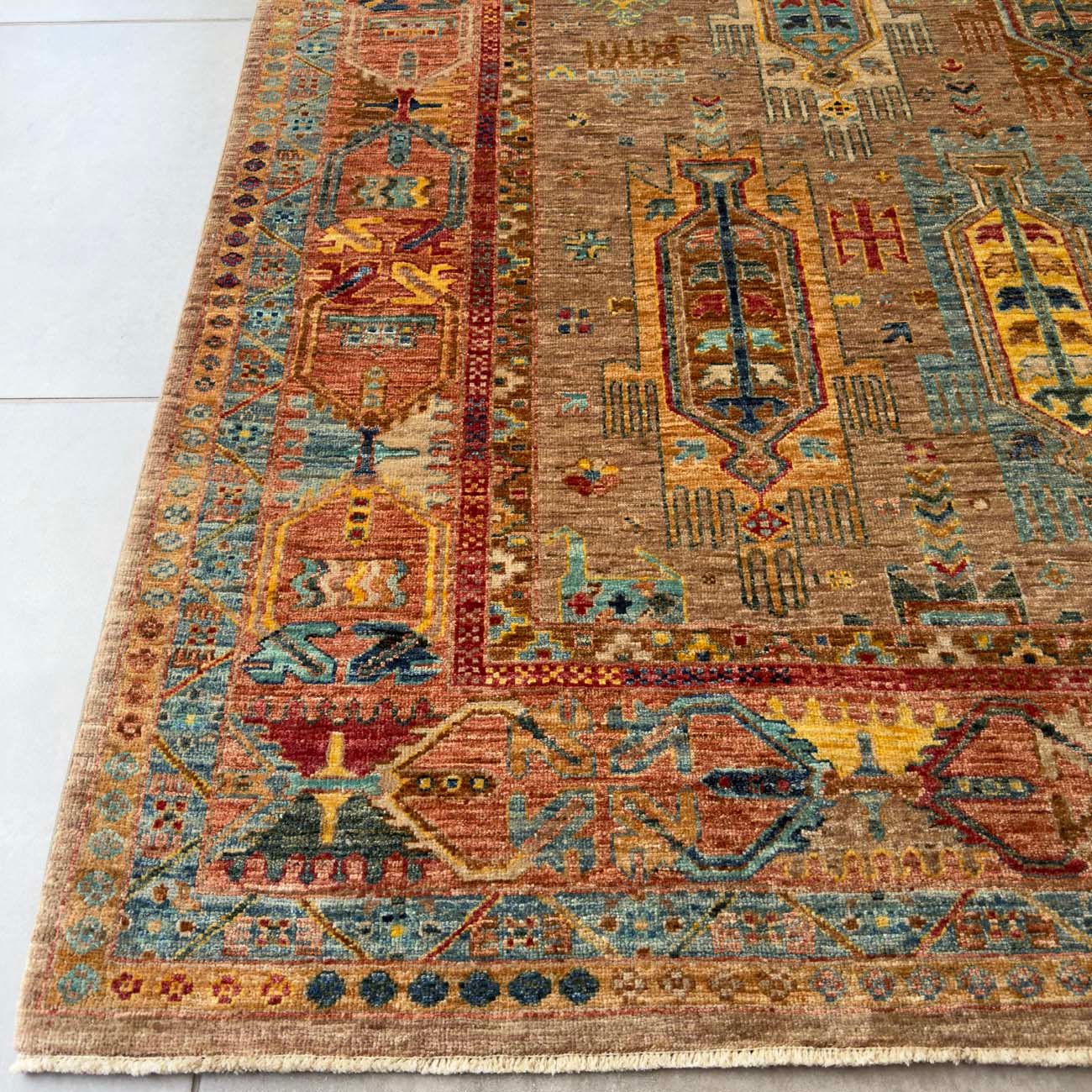 El Dokuma Veziri Kabile Yün Halı (200x250 cm) - Görsel 9