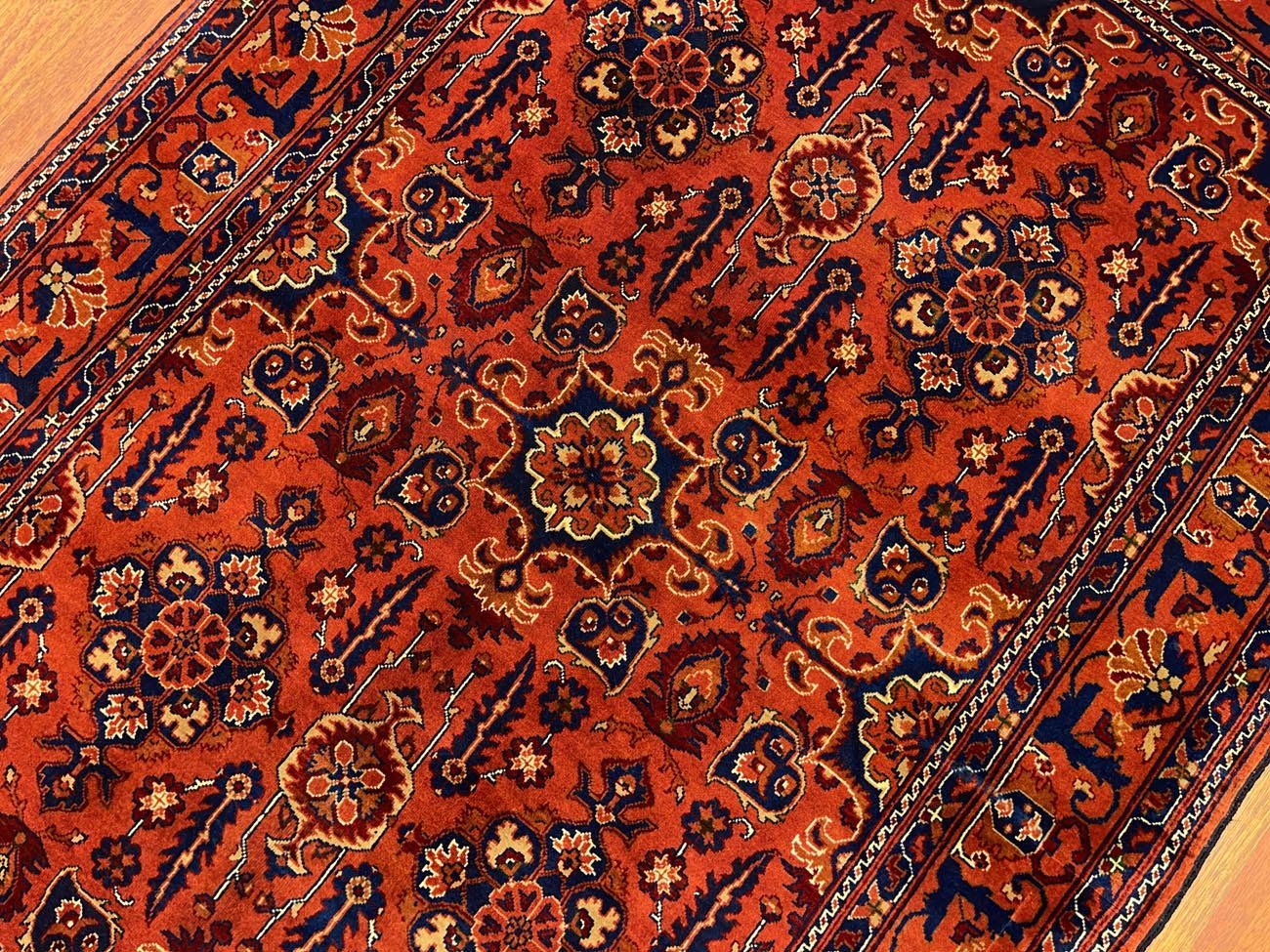El Dokuma Afgan Bilicik İnce Dokulu Yün Halı (120x180 cm) - Görsel 7