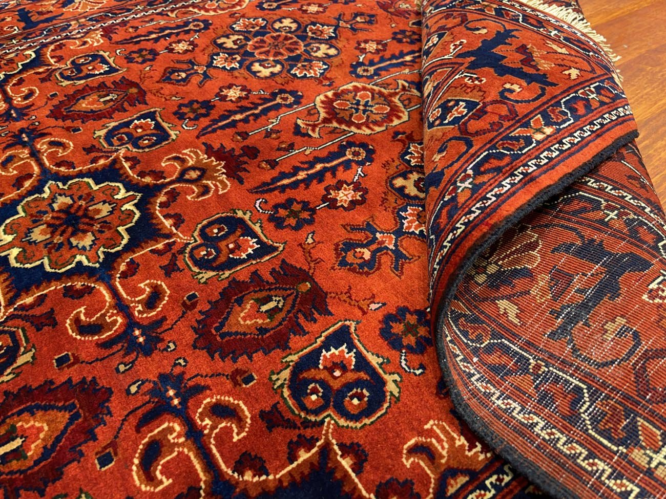 El Dokuma Afgan Bilicik İnce Dokulu Yün Halı (120x180 cm) - Görsel 3