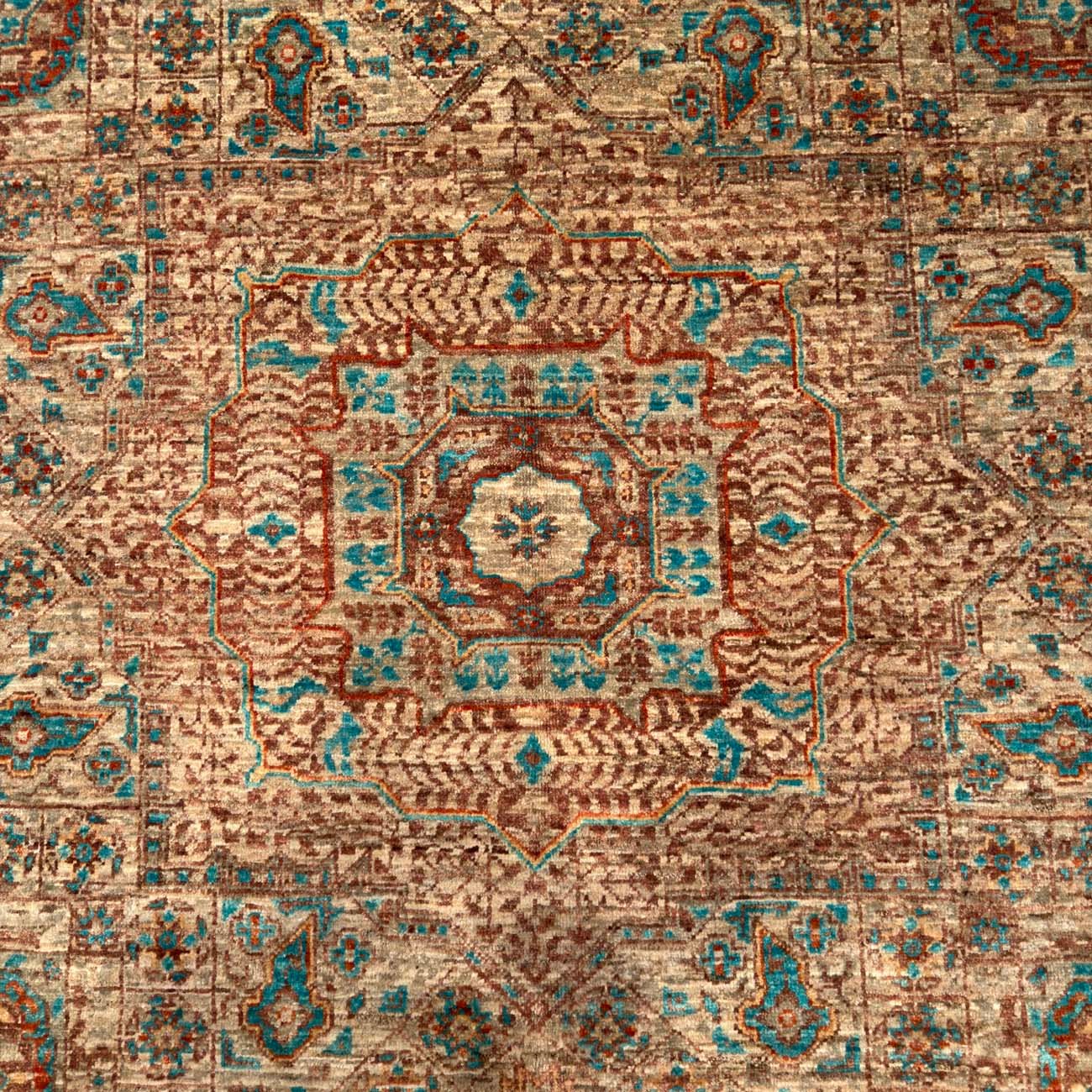 El Dokuma Madalyon Memlük Yün Halı (205x300 cm) - Görsel 2