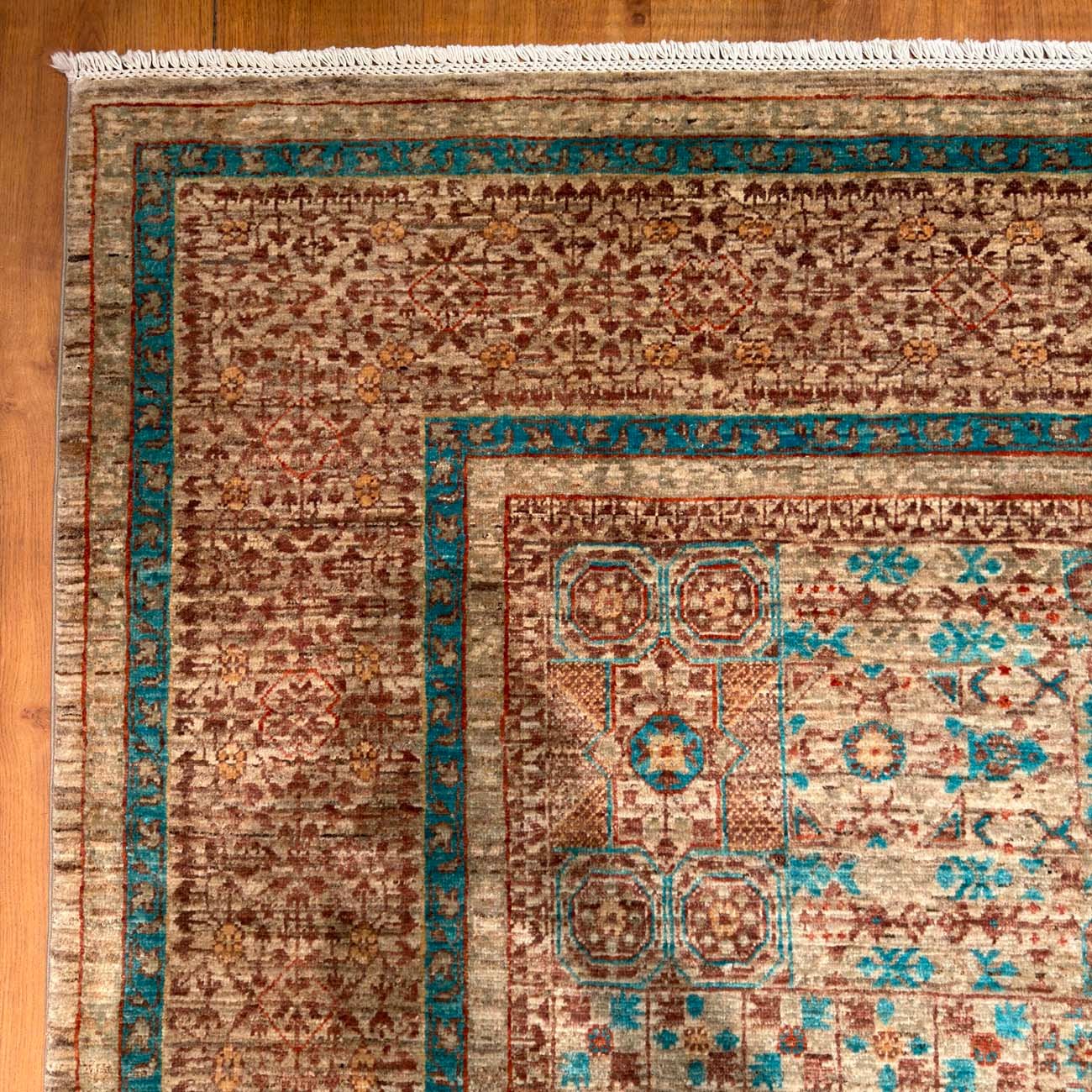 El Dokuma Madalyon Memlük Yün Halı (205x300 cm) - Görsel 3
