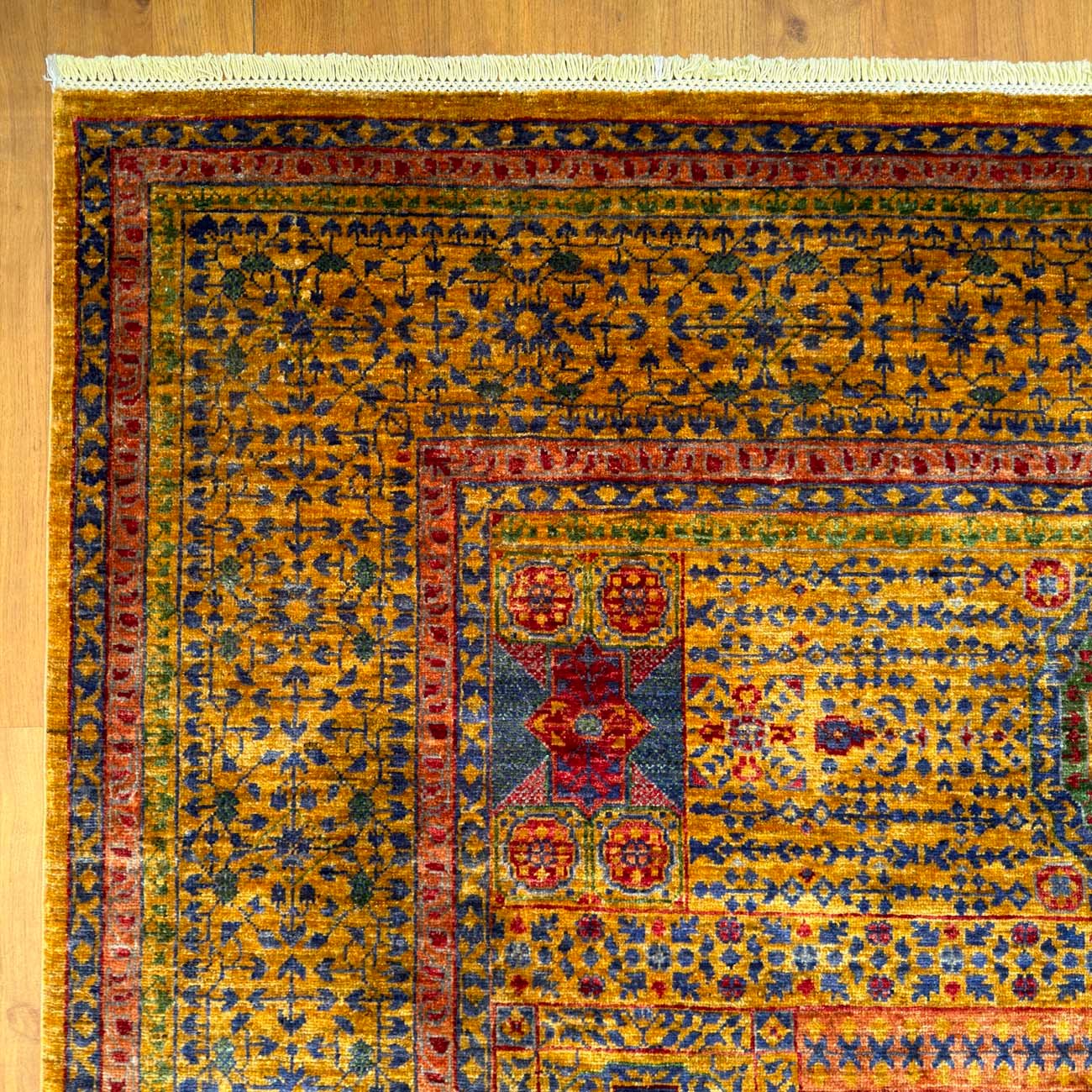 El Dokuma Madalyon Memlük Yün Halı (210x300 cm) - Görsel 4