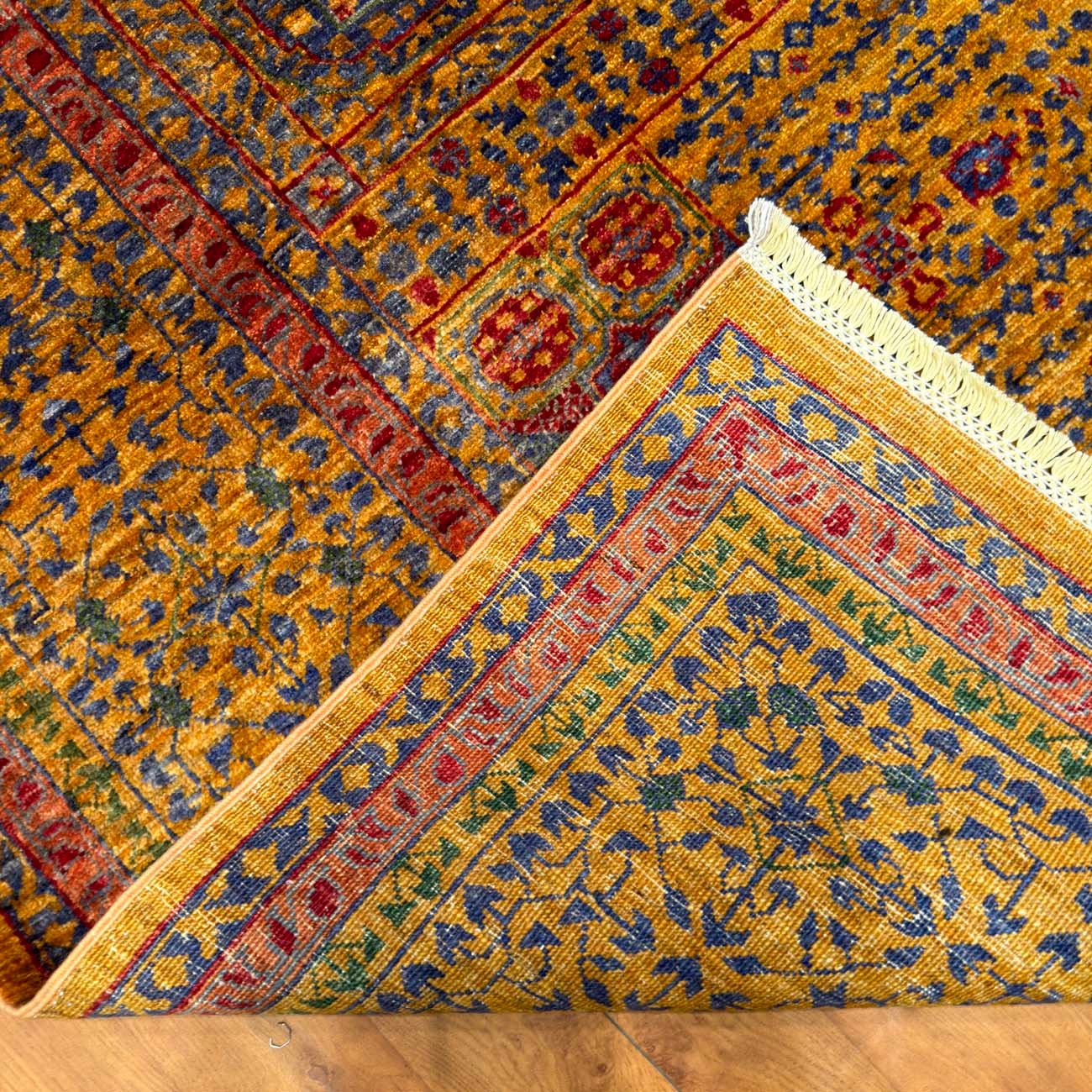 El Dokuma Madalyon Memlük Yün Halı (210x300 cm) - Görsel 5