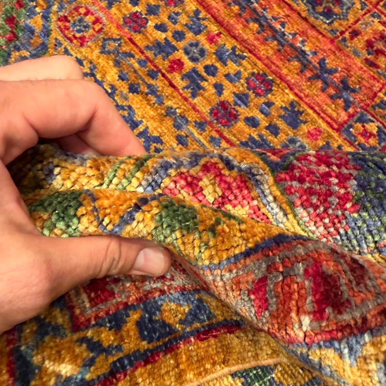 El Dokuma Madalyon Memlük Yün Halı (210x300 cm) - Görsel 8