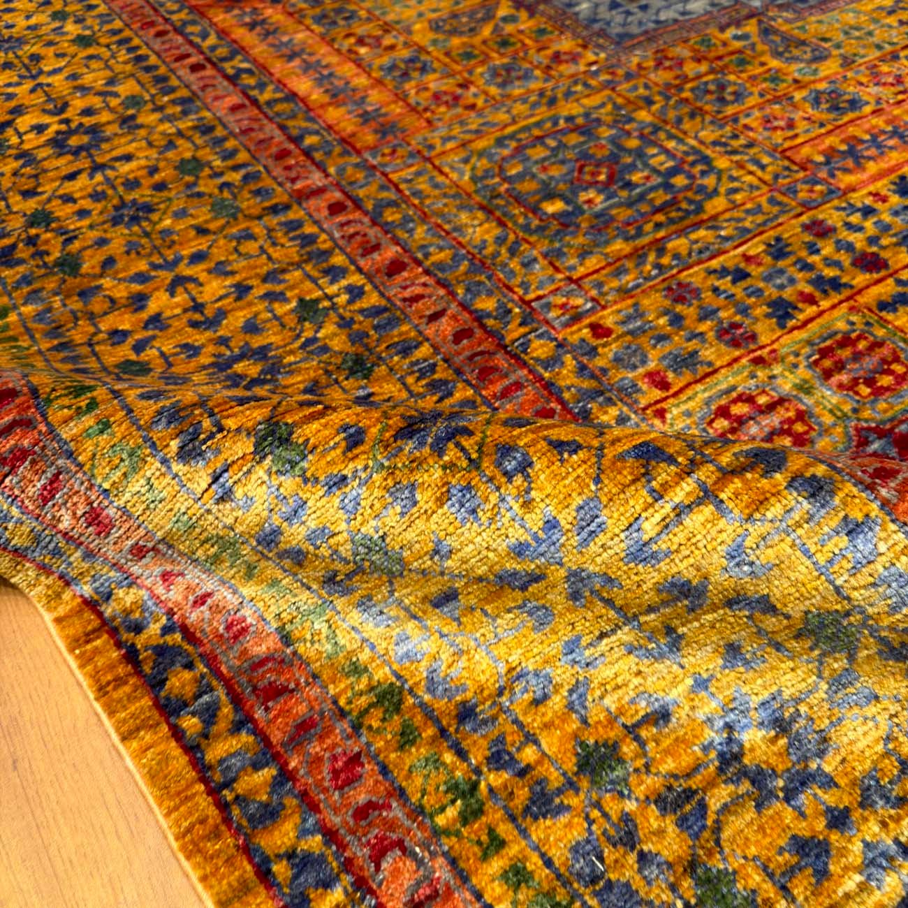 El Dokuma Madalyon Memlük Yün Halı (210x300 cm) - Görsel 3