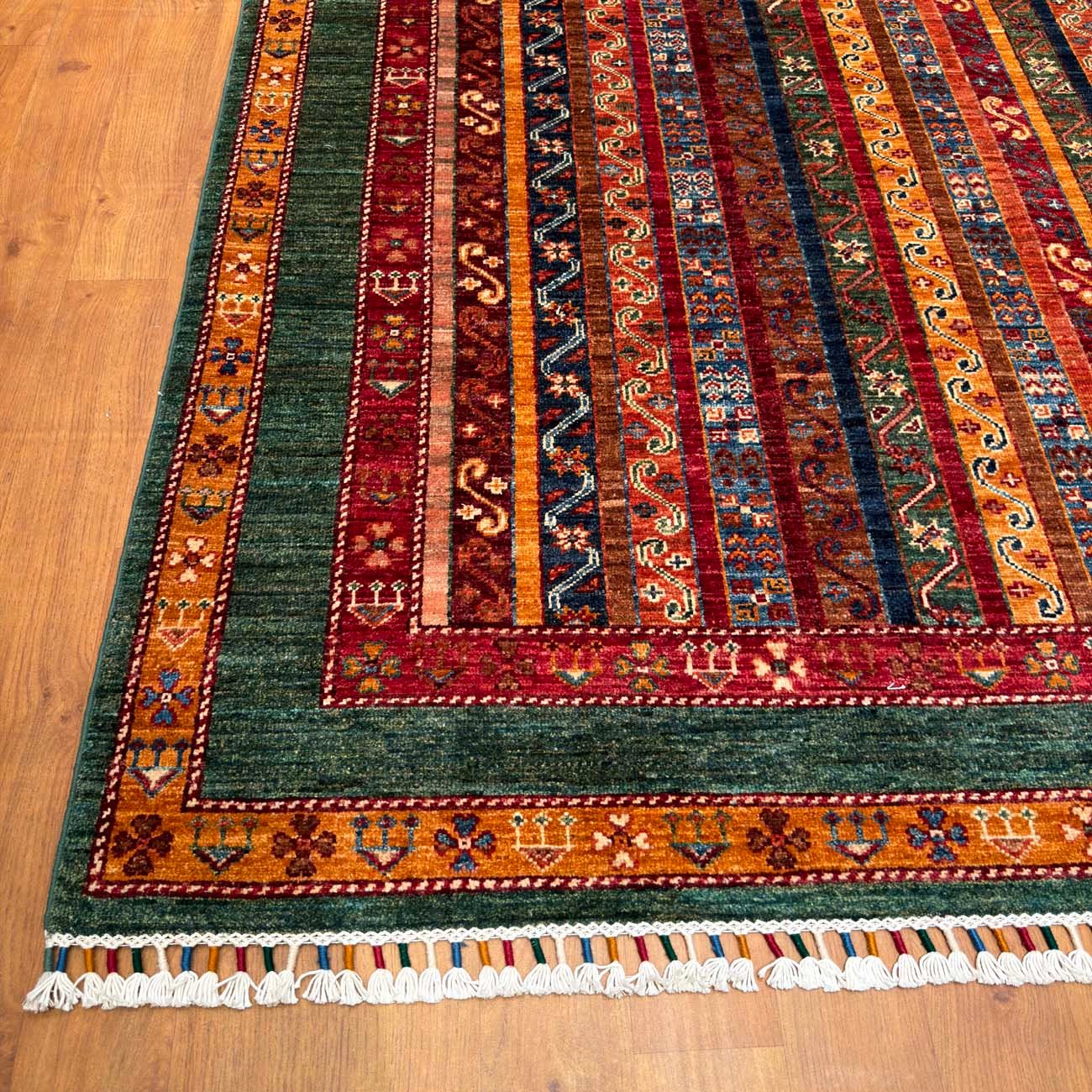 El Dokuma Şal Kabile Yün Halı (170x245 cm) - Görsel 3