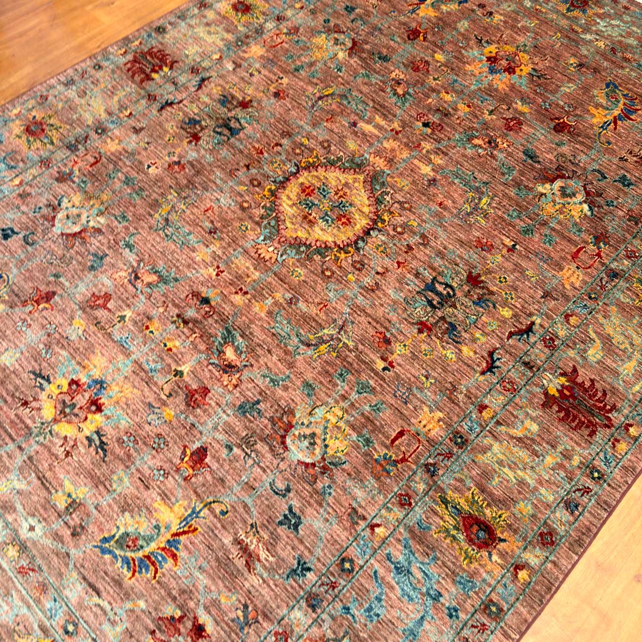 El Dokuma Floral Sultani Yün Halı (170x245 cm) - Görsel 8