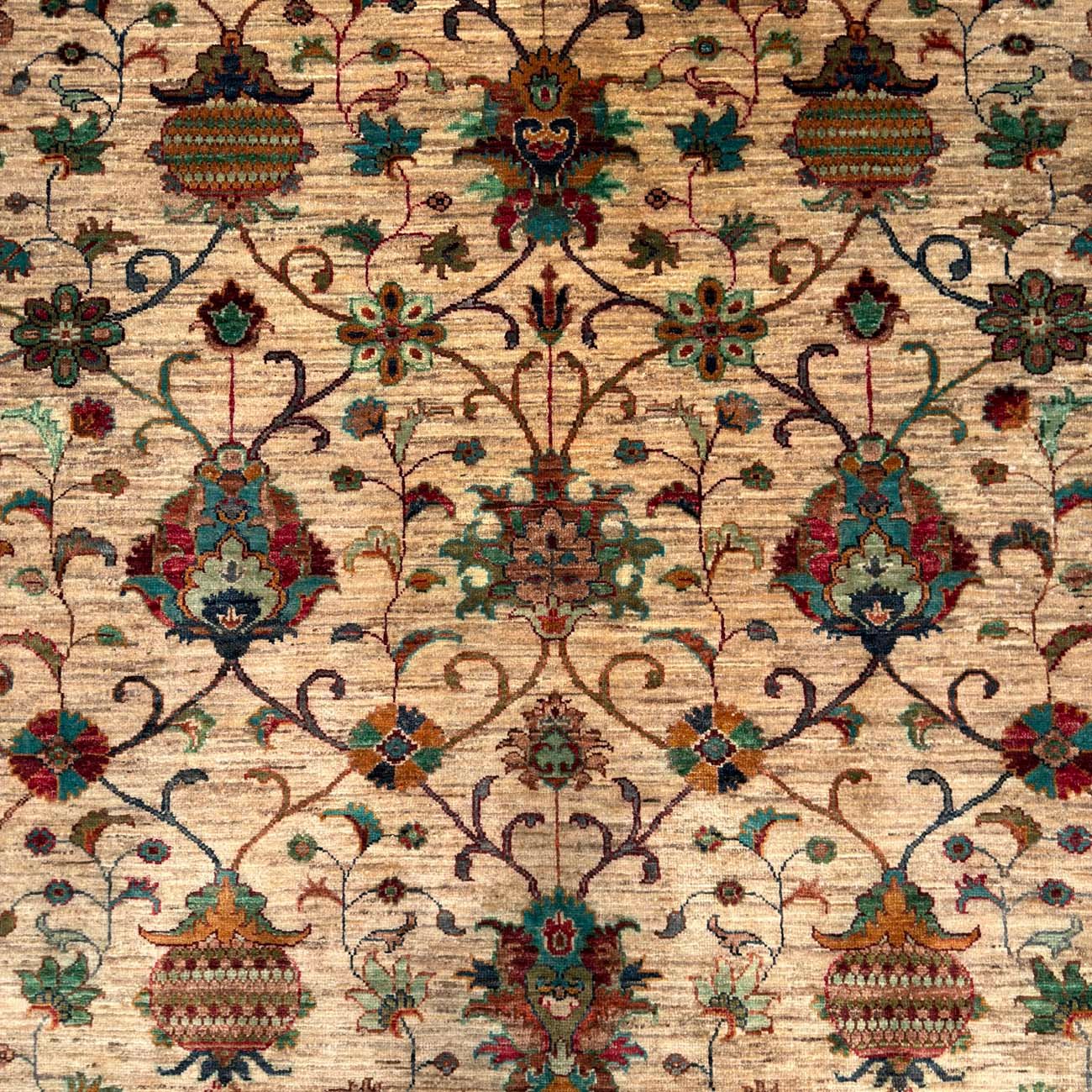 El Dokuma Bej Sultani Yün Halı (280x370 cm) - Görsel 3
