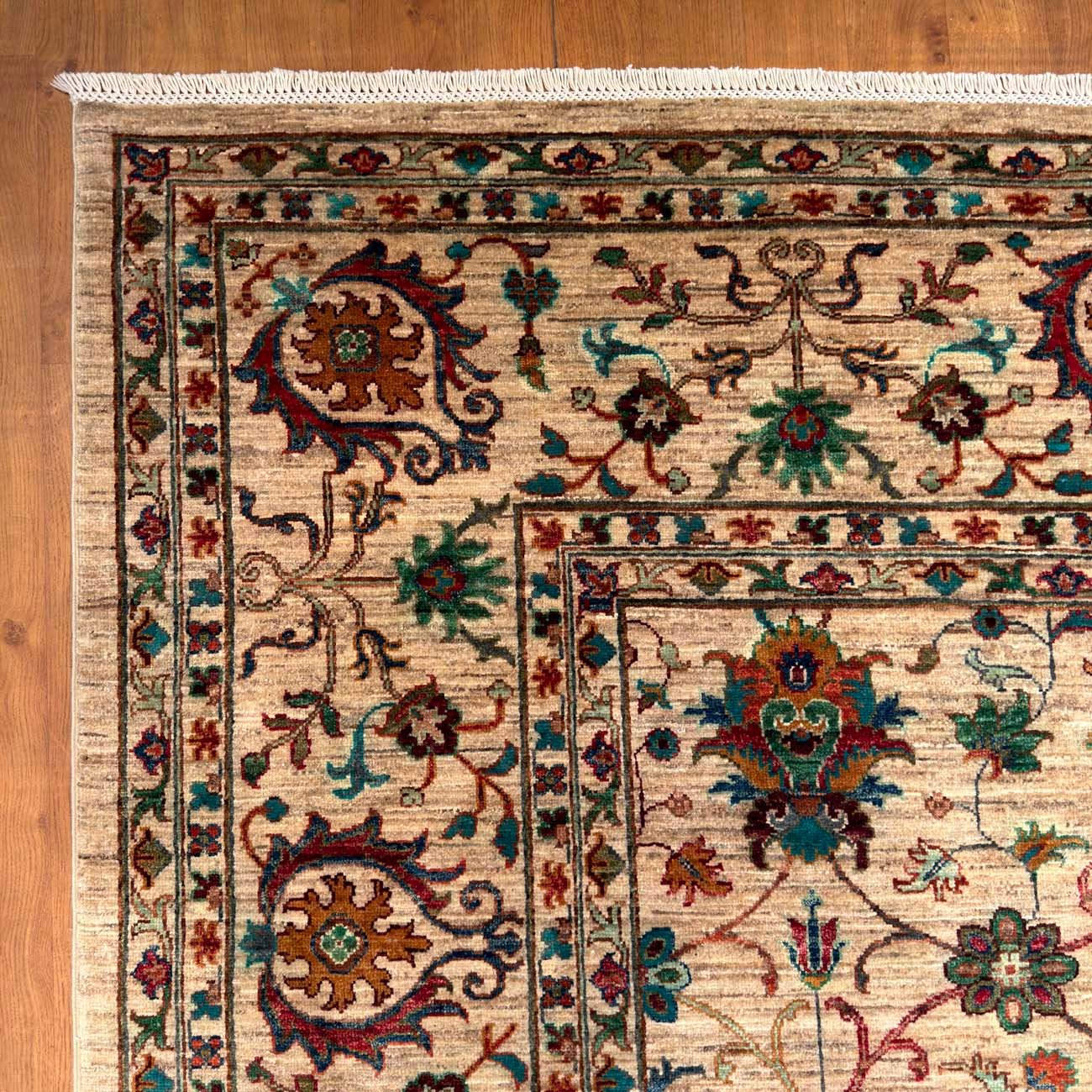 El Dokuma Bej Sultani Yün Halı (280x370 cm) - Görsel 4