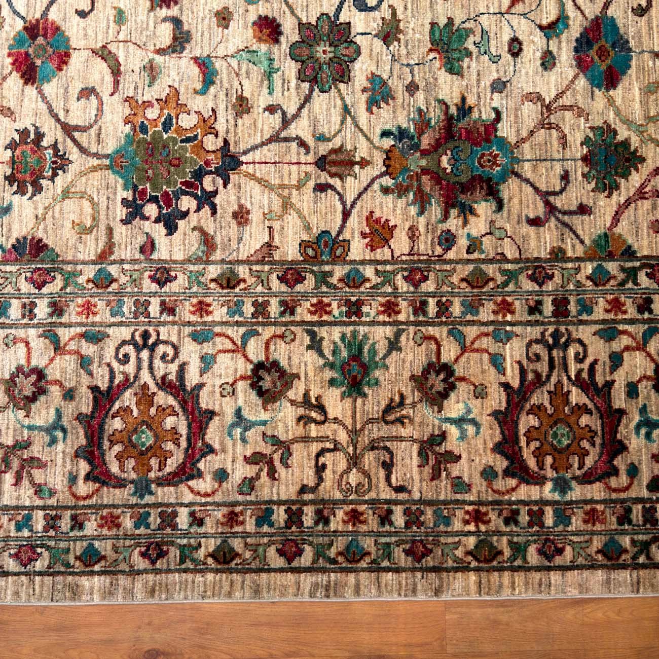 El Dokuma Bej Sultani Yün Halı (280x370 cm) - Görsel 9
