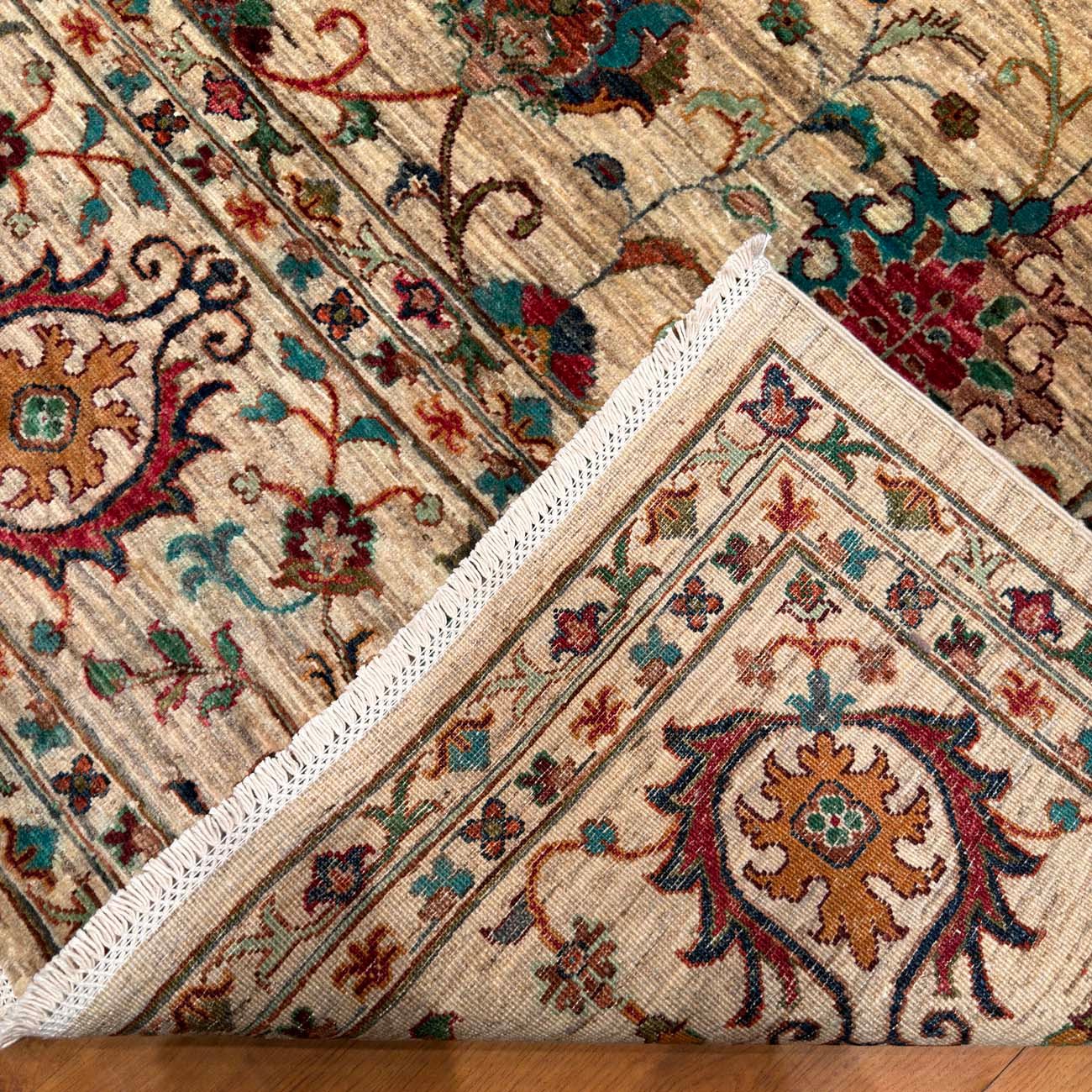 El Dokuma Bej Sultani Yün Halı (280x370 cm) - Görsel 6