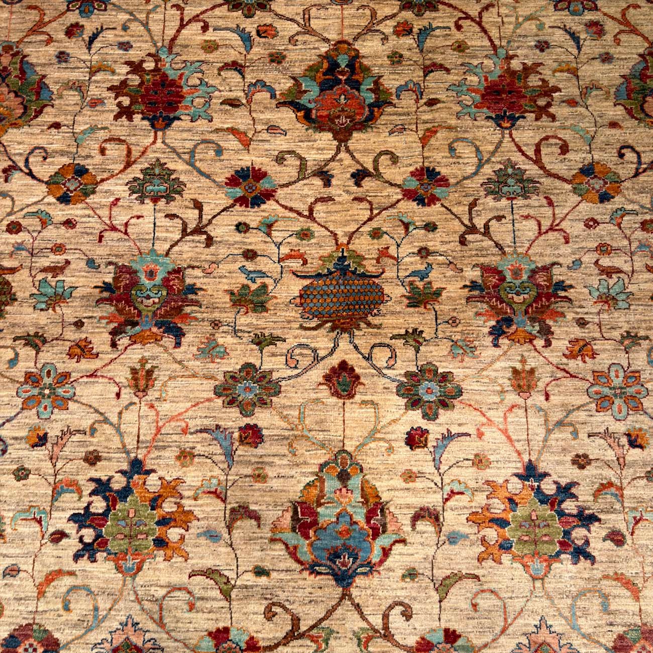 El Dokuma Bej Sultani Yün Halı (300x410 cm) - Görsel 3