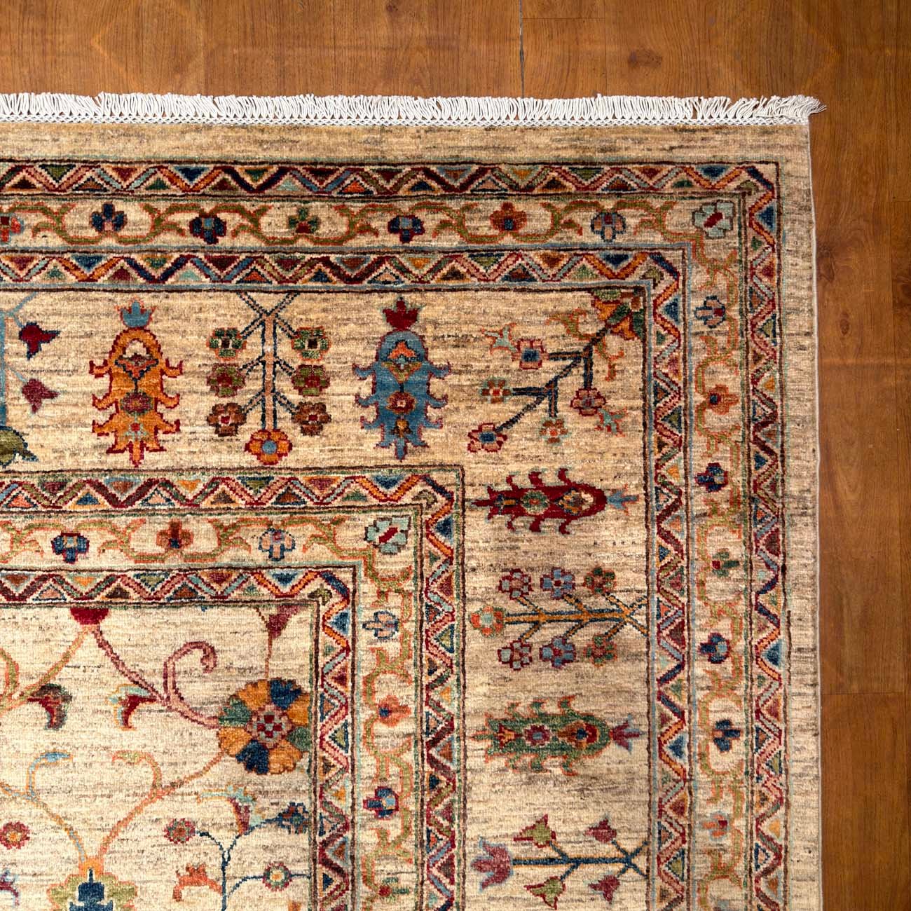 El Dokuma Bej Sultani Yün Halı (300x410 cm) - Görsel 4
