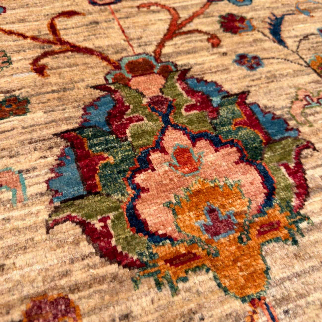 El Dokuma Bej Sultani Yün Halı (300x410 cm) - Görsel 6