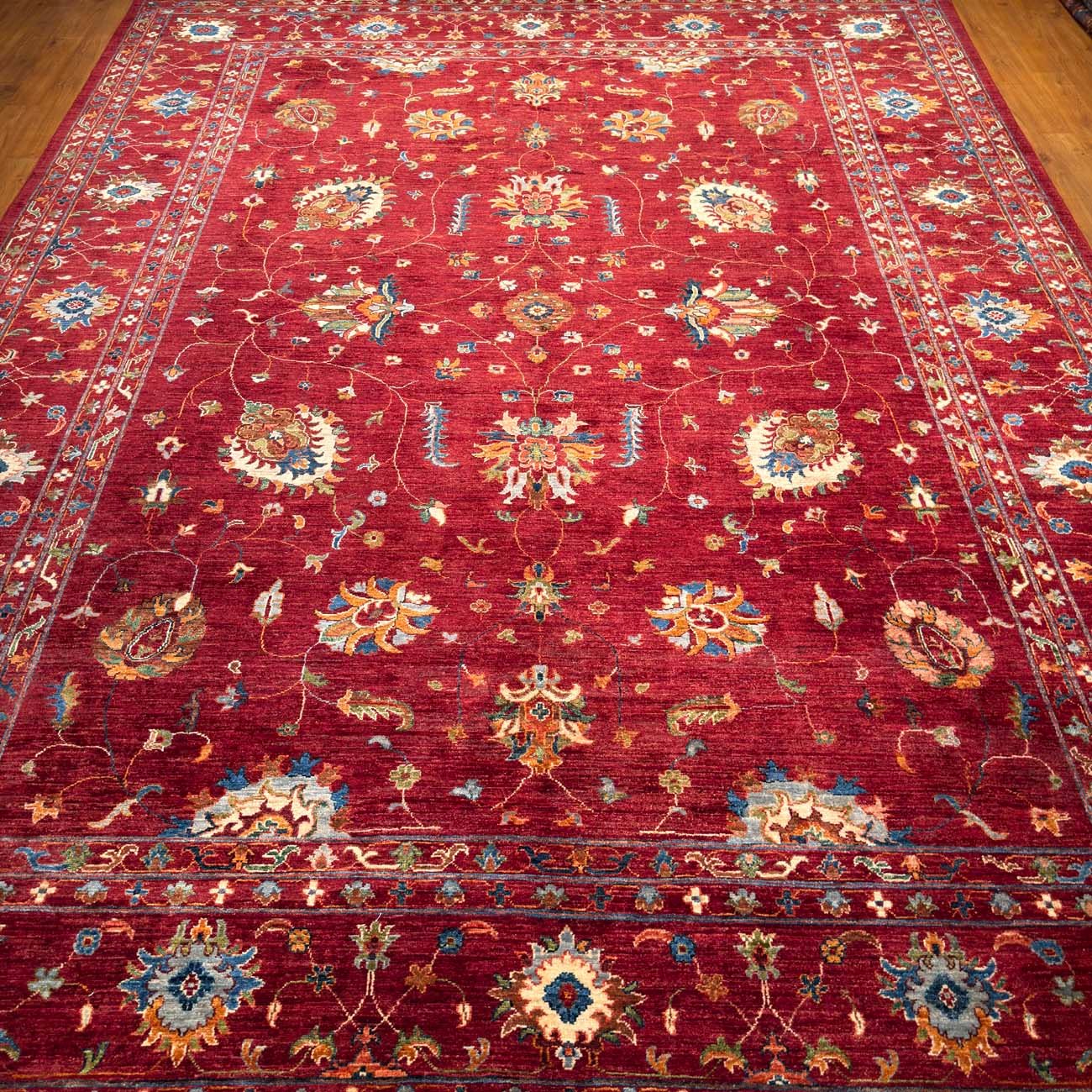 El Dokuma Kırmızı Sultani Yün Halı (280x370 cm) - Görsel 8