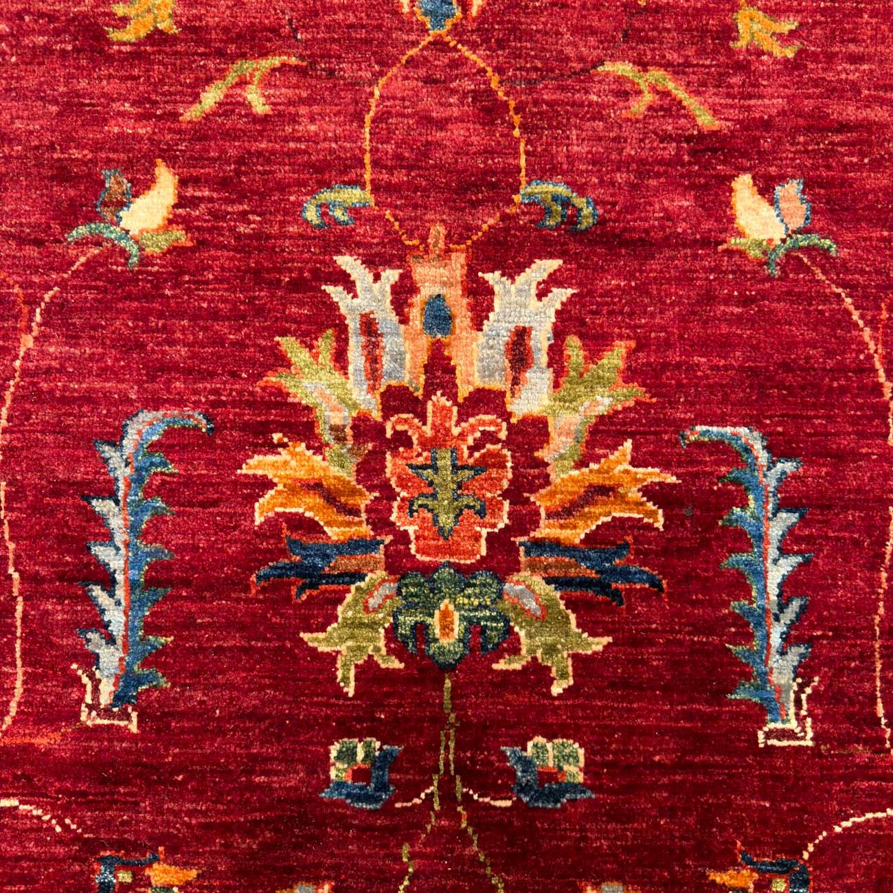 El Dokuma Kırmızı Sultani Yün Halı (280x370 cm) - Görsel 10