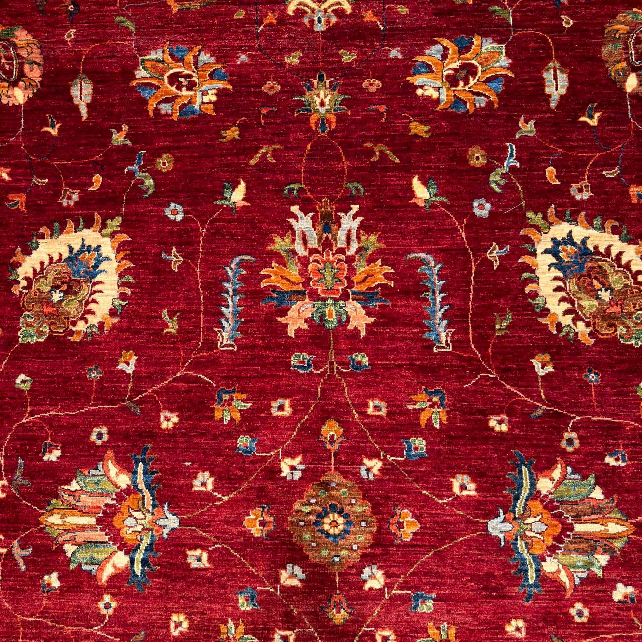 El Dokuma Kırmızı Sultani Yün Halı (280x370 cm) - Görsel 2