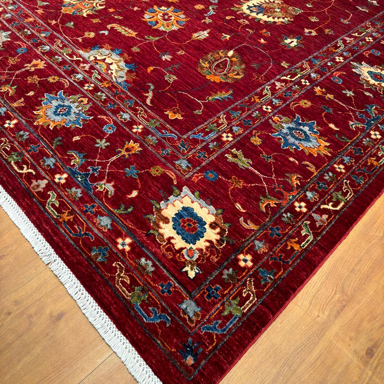 El Dokuma Kırmızı Sultani Yün Halı (280x370 cm) - Görsel 9