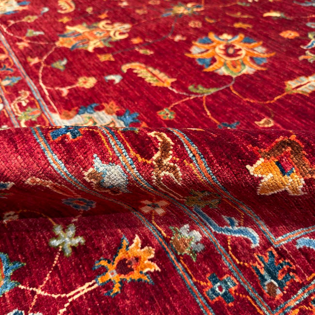 El Dokuma Kırmızı Sultani Yün Halı (280x370 cm) - Görsel 11