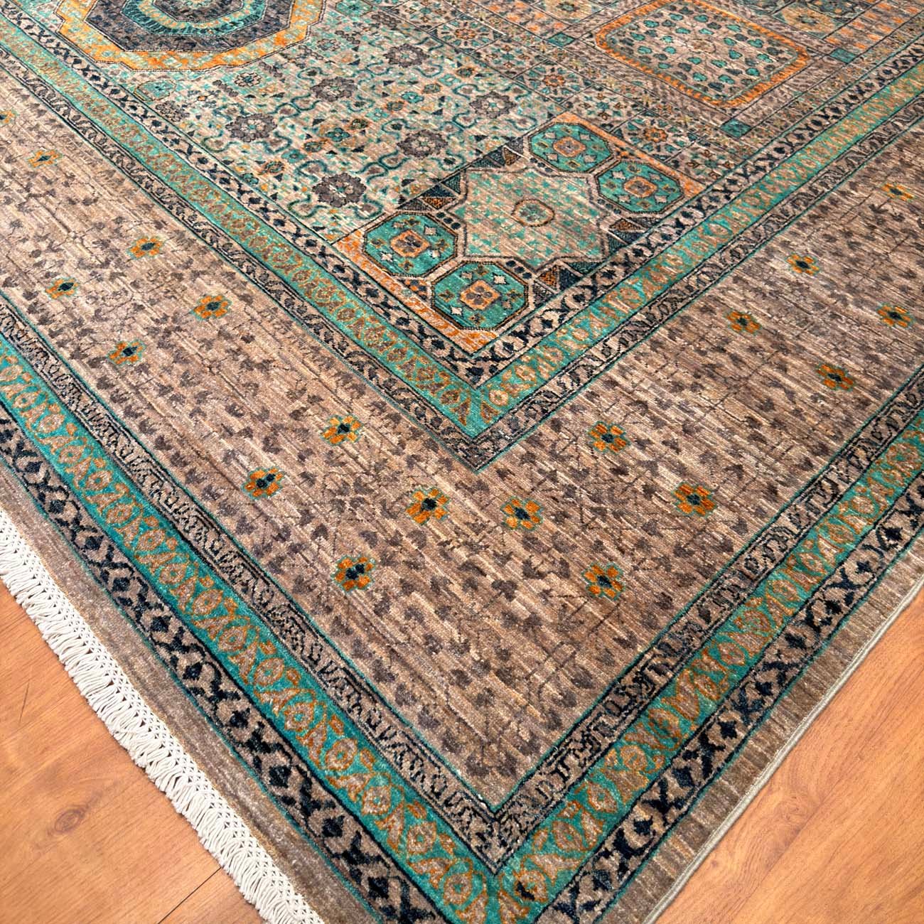 El Dokuma Premium Memlük Yün Halı (275x370 cm) - Görsel 8