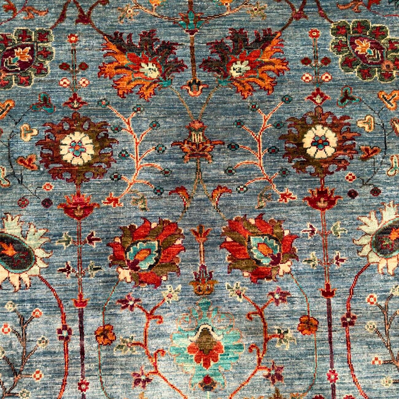 El Dokuma Mavi Sultani Yün Halı (175x245 cm) - Görsel 9