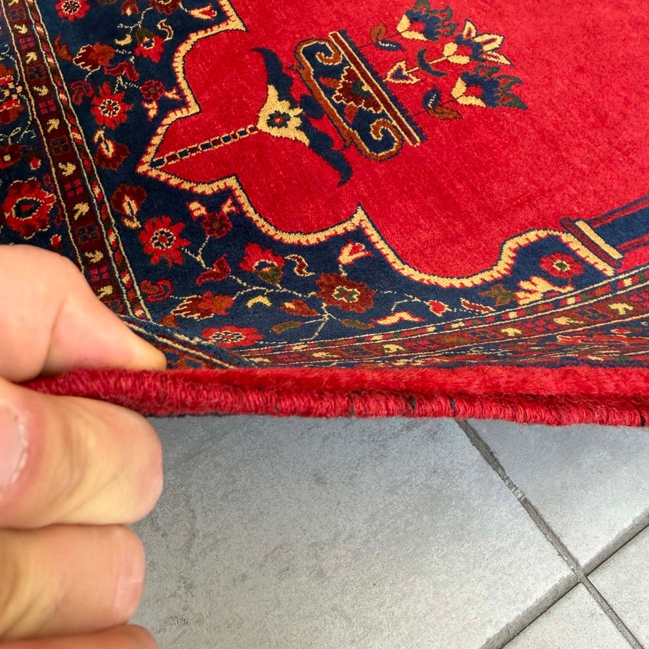 El Dokuma Kırmızı Afgan Bilicik Seccade Yün Halı (90x125 cm) - Görsel 10