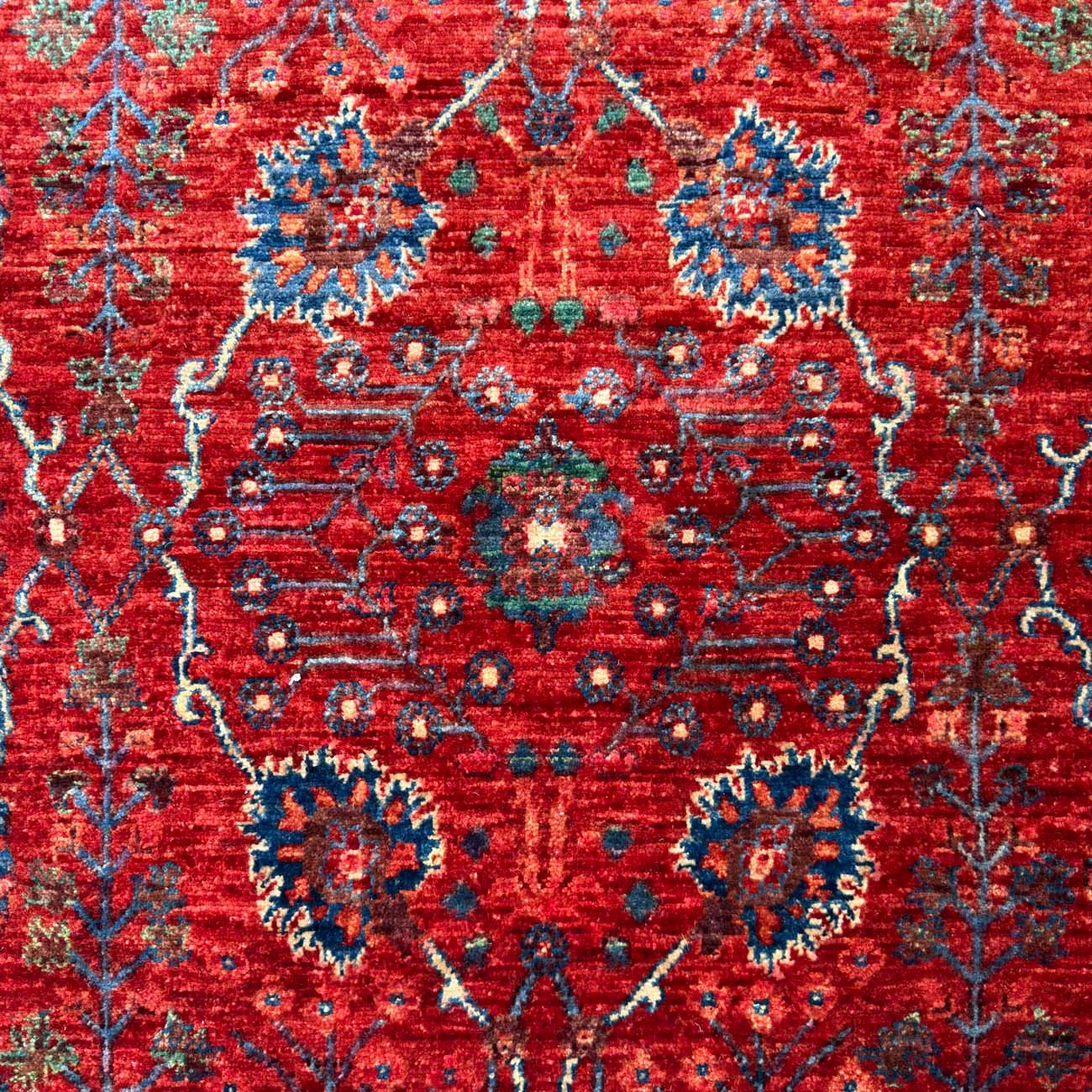 El Dokuma Kırmızı Sultani Yün Halı (170x240 cm) - Görsel 2