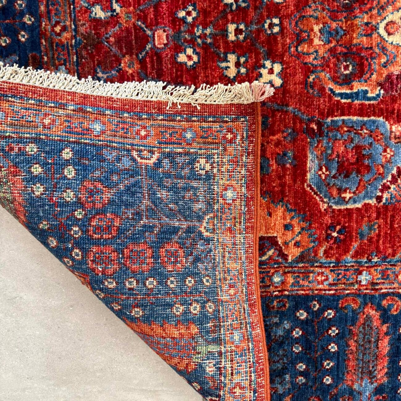 El Dokuma Kırmızı Sultani Yün Halı (170x240 cm) - Görsel 5