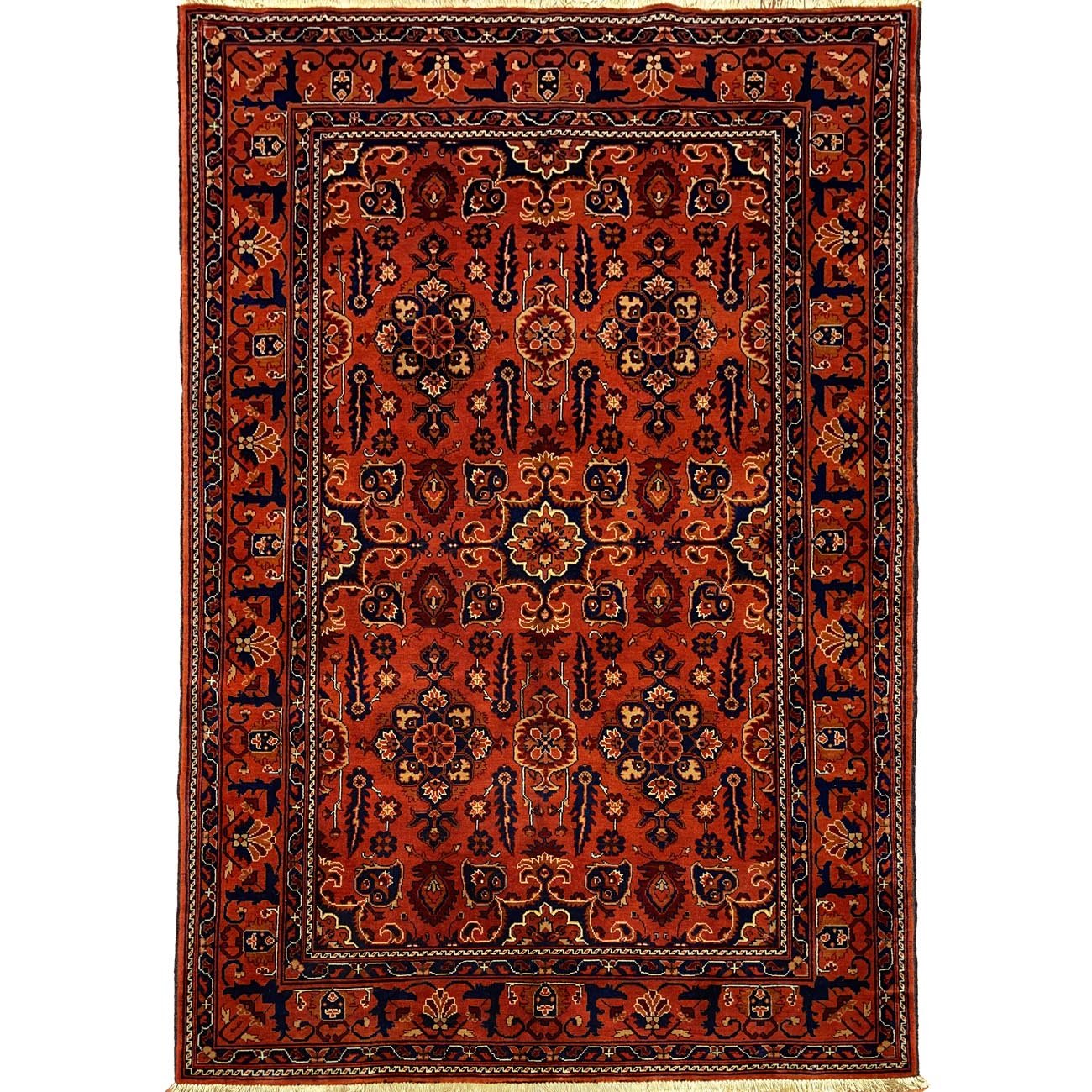 El Dokuma Afgan Bilicik İnce Dokulu Yün Halı (120x180 cm)