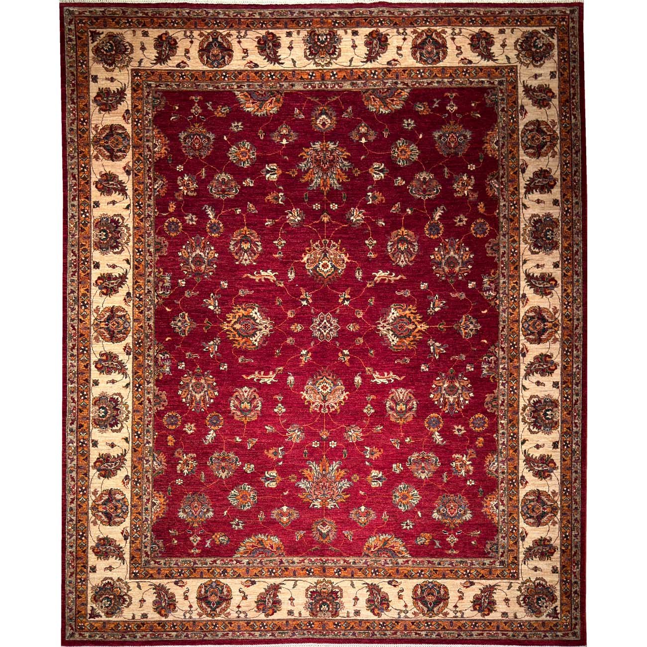 El Dokuma Kırmızı Uşak Yün Halı (255x310 cm)